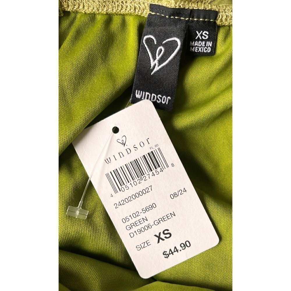 NWT WINDSOR Sunshine And Good Time V-Neck Mermaid Maxi Dress in Green, Size XS - Picture 7 of 8